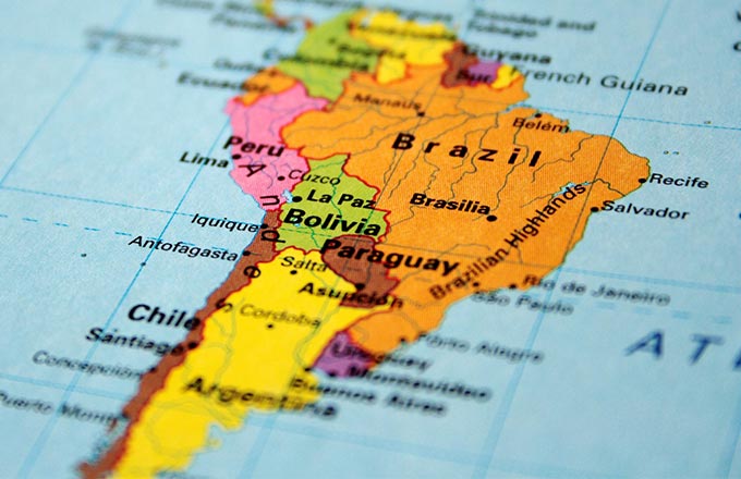 Латинская Америка на новой «металлической» карте мира
